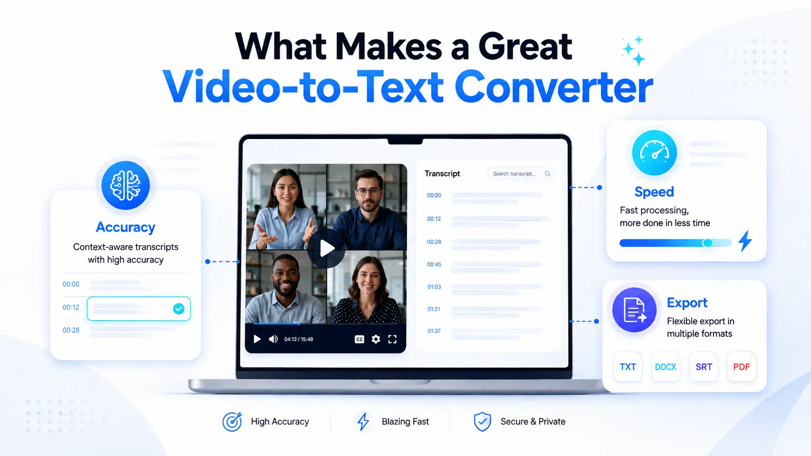 What makes a great video to text converter