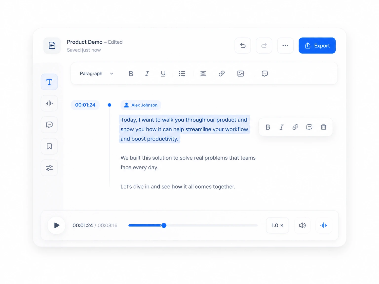Built-in editor