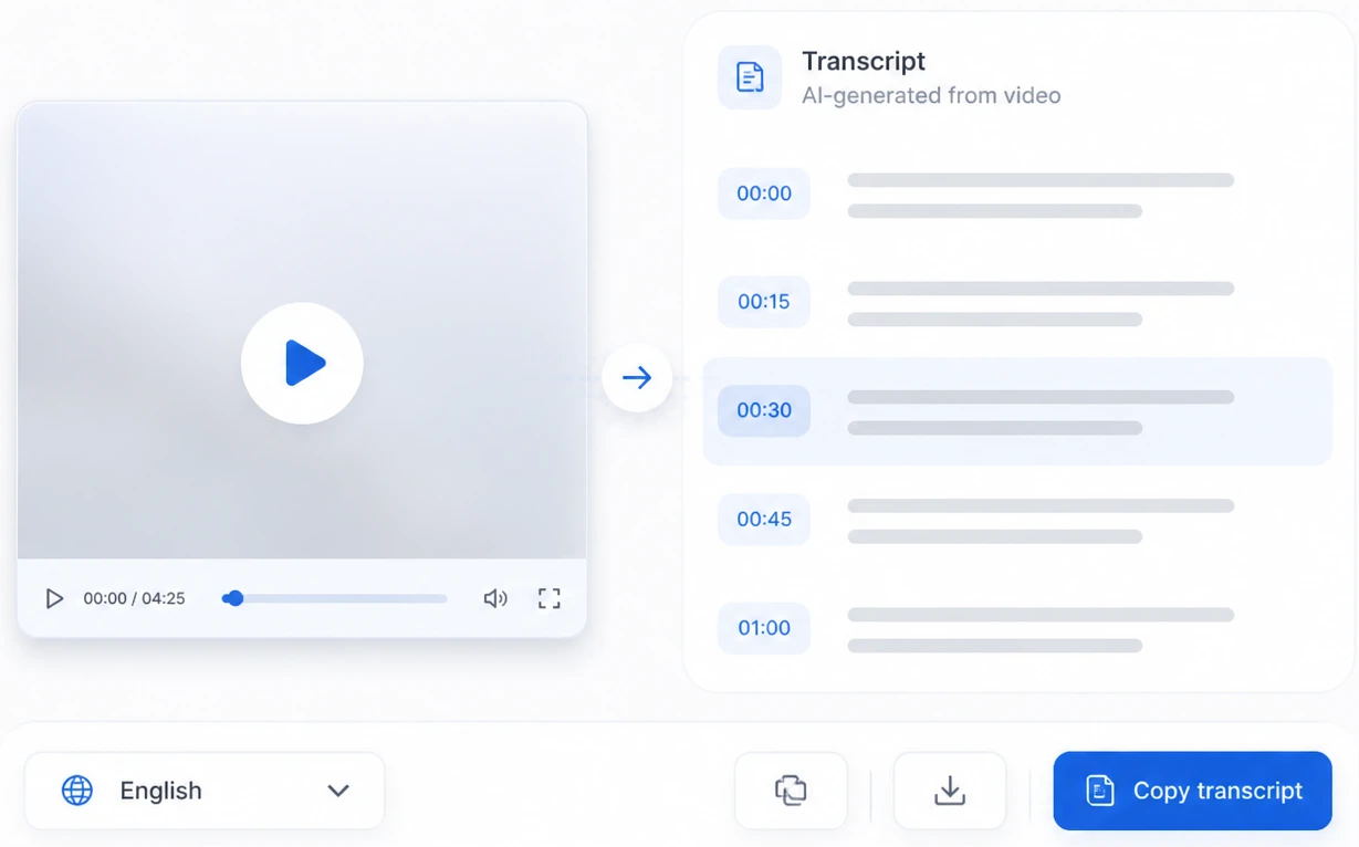 What is a video to transcript tool