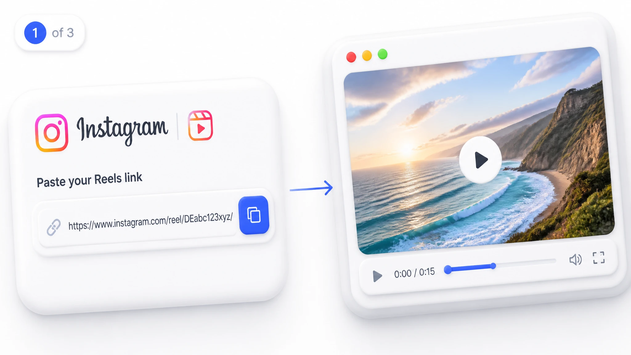 Öffentlichen Instagram-Reel-Link zur Transkription einfügen