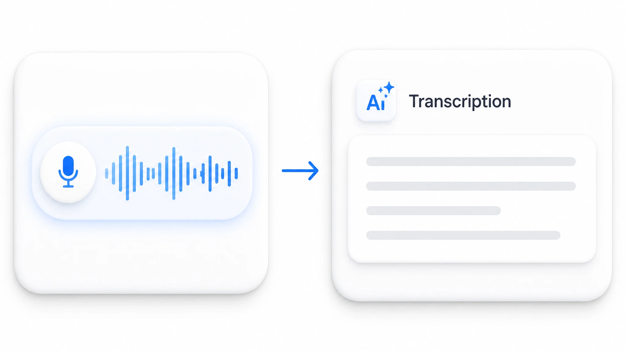 AI generating a speech transcript