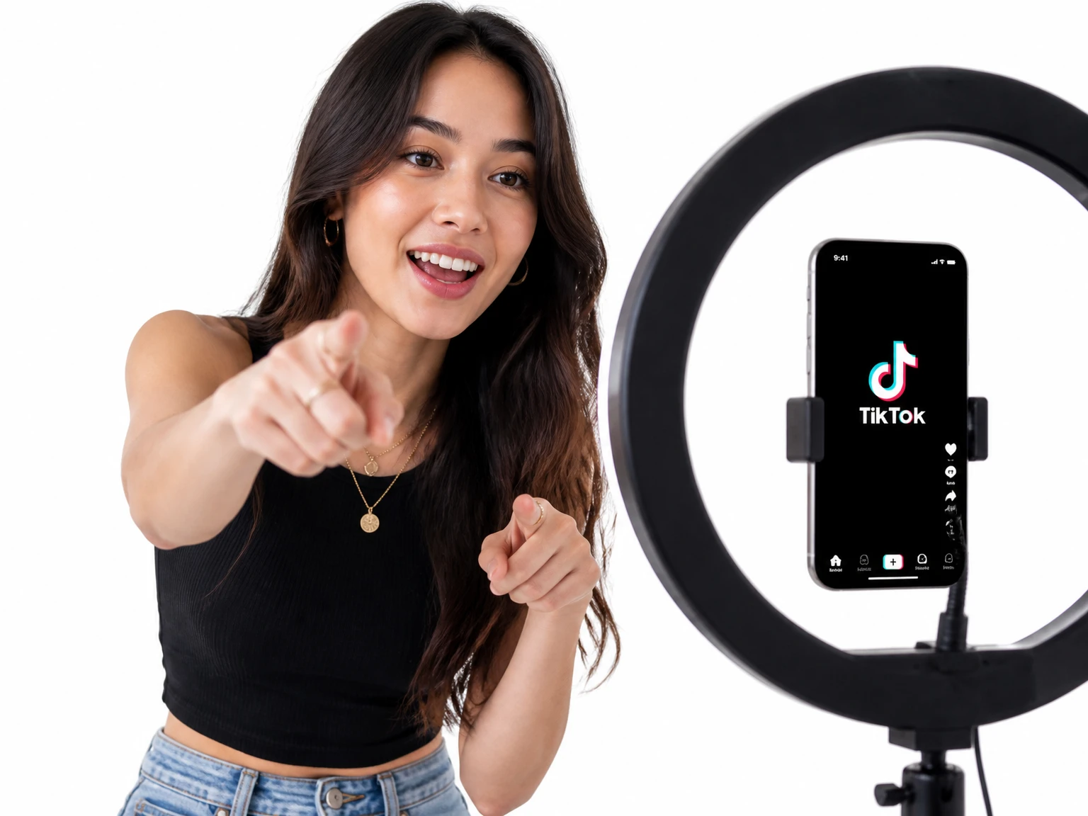 전사본을 사용하는 TikTok 크리에이터