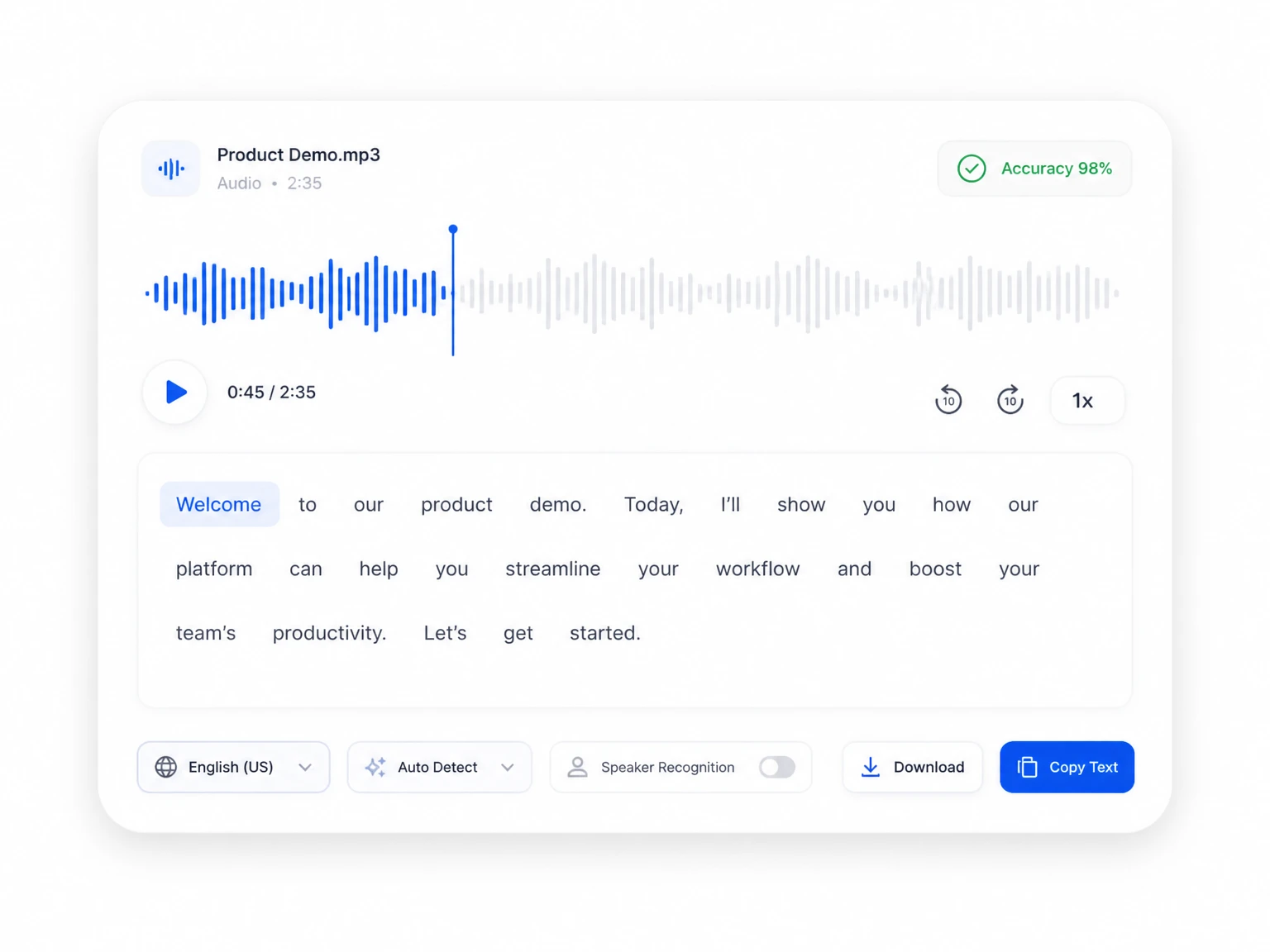 La IA transcribiendo audio a texto preciso