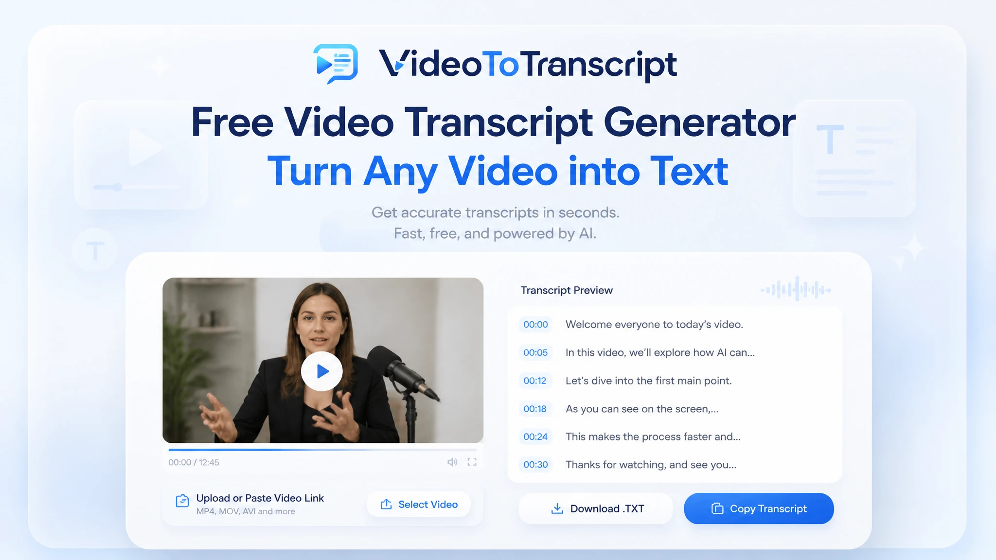 Generador de Transcripciones de Video Gratis