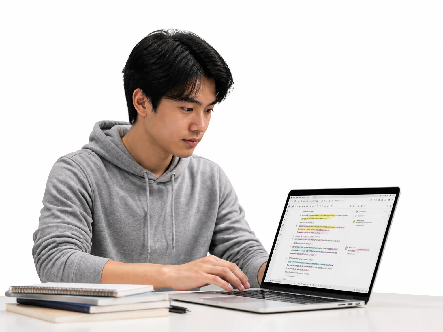Estudiantes e investigadores usando transcripciones