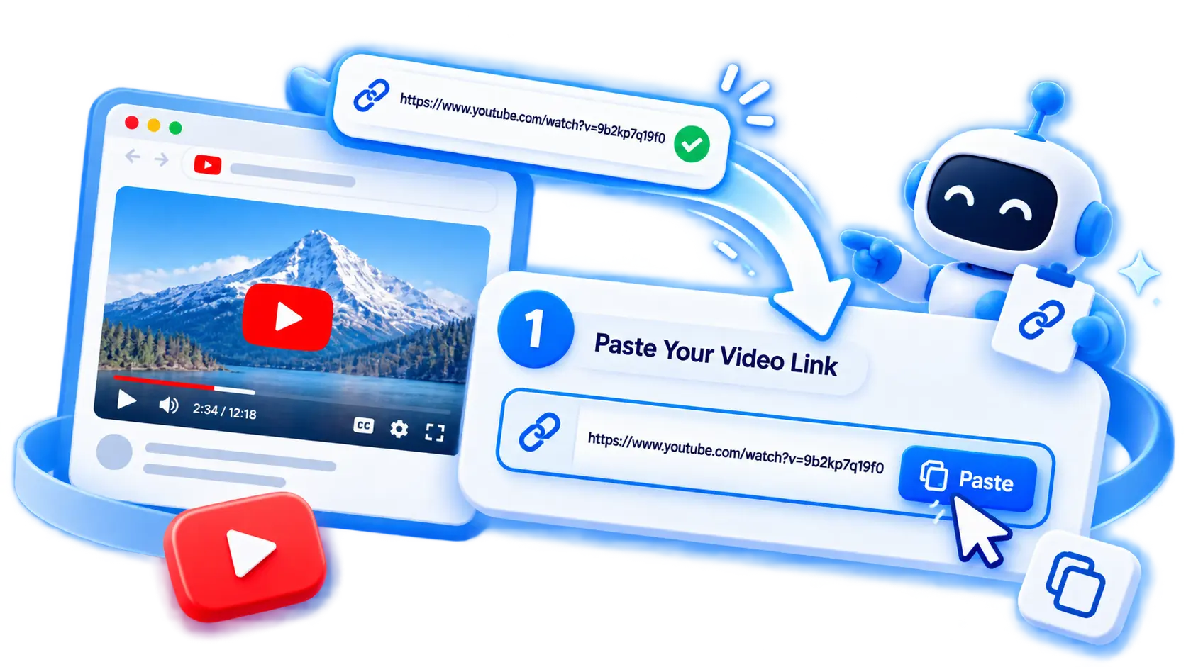 Paste YouTube link